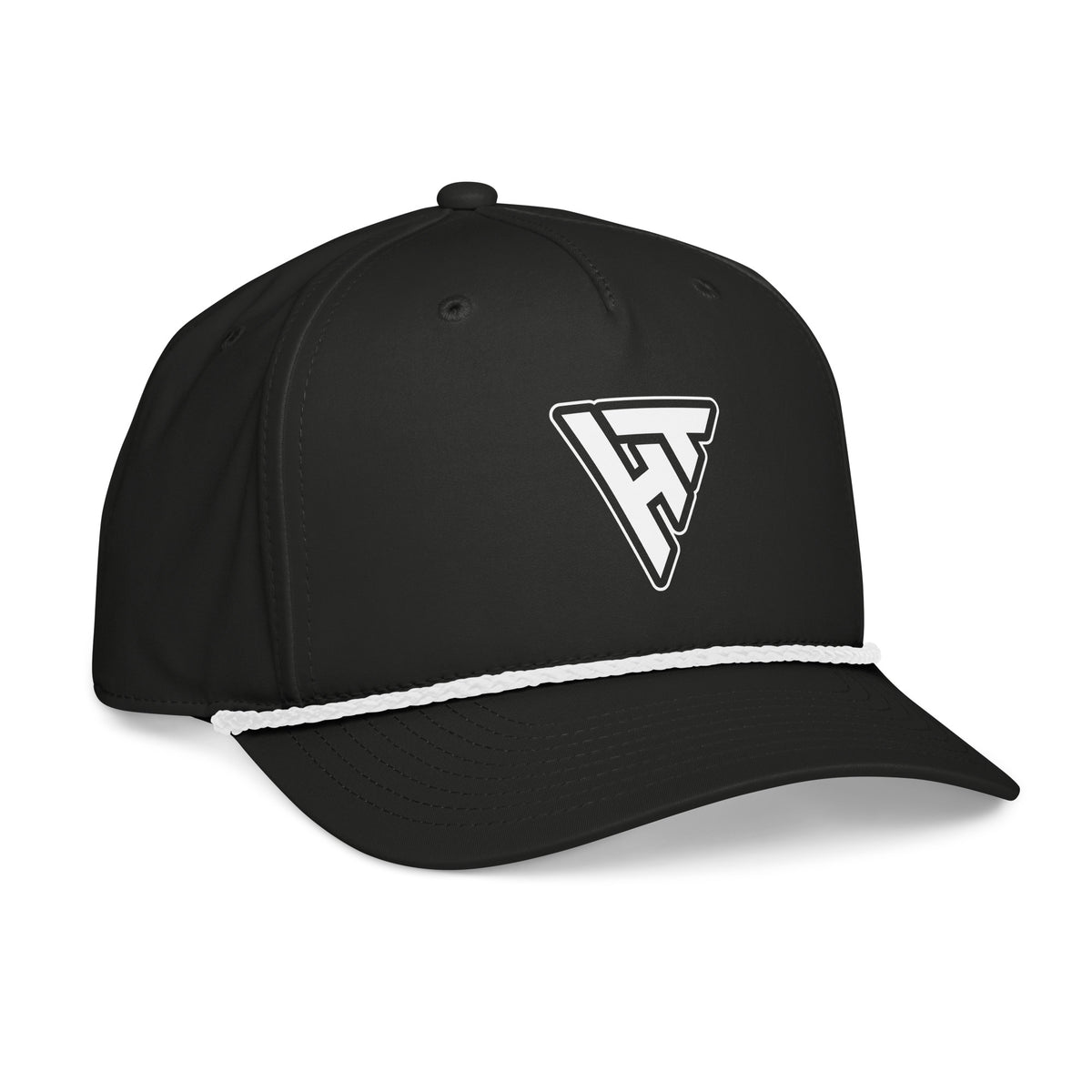 Hustle Classic Rope Cap — Black/White by Hustle Over Talent — right side view