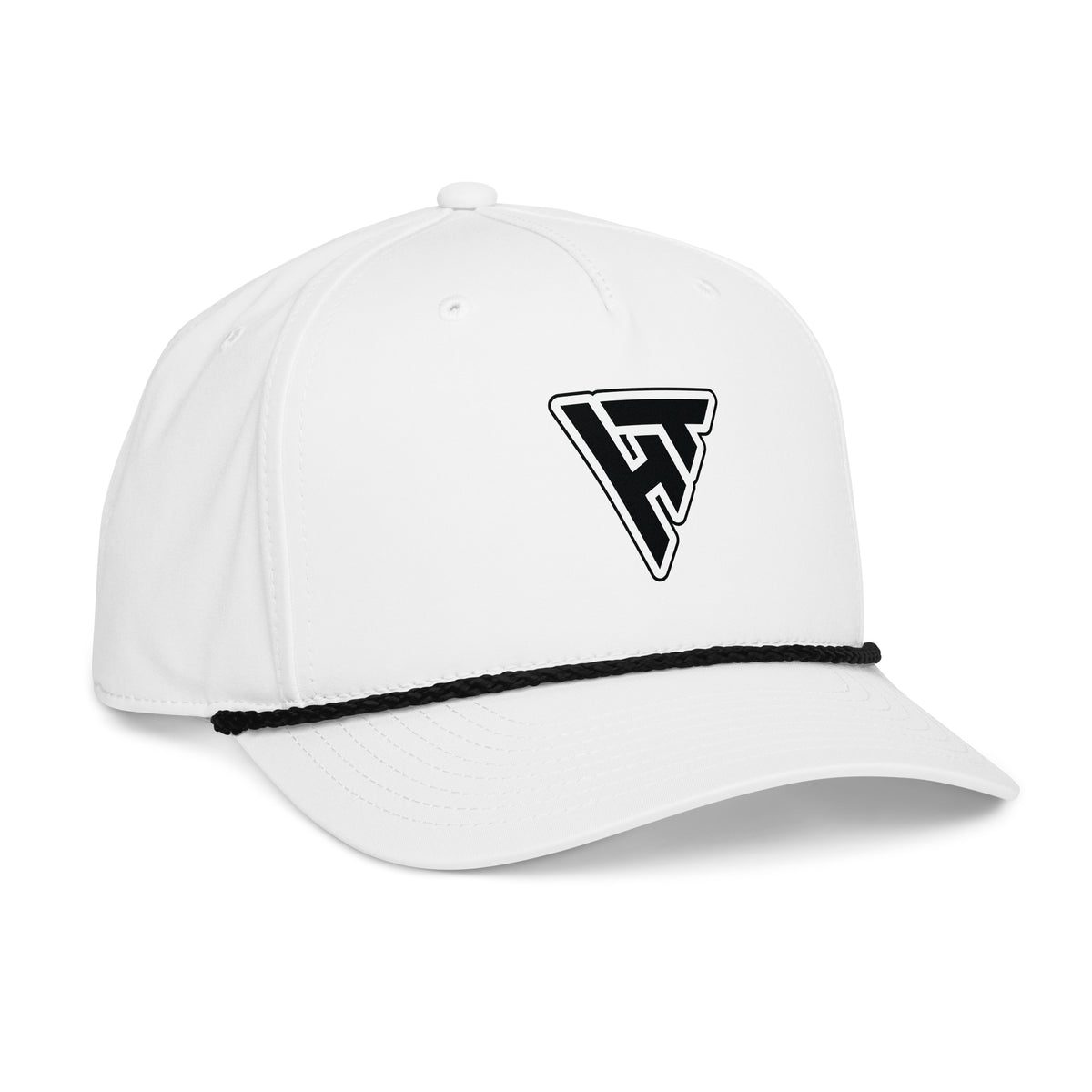 Hustle Classic Rope Cap — White/Black by Hustle Over Talent — right side view