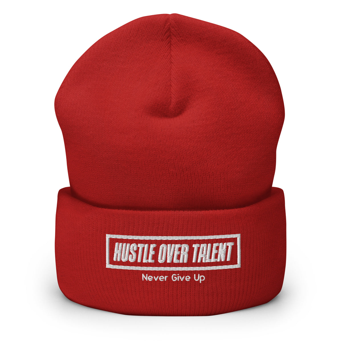 The OG Cuffed Beanie — Colors by Hustle Over Talent — front view