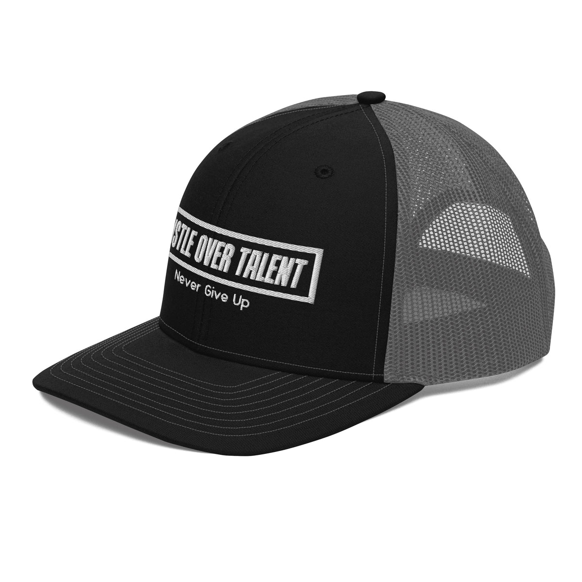OG trucker hat black and charcoal by Hustle Over Talent