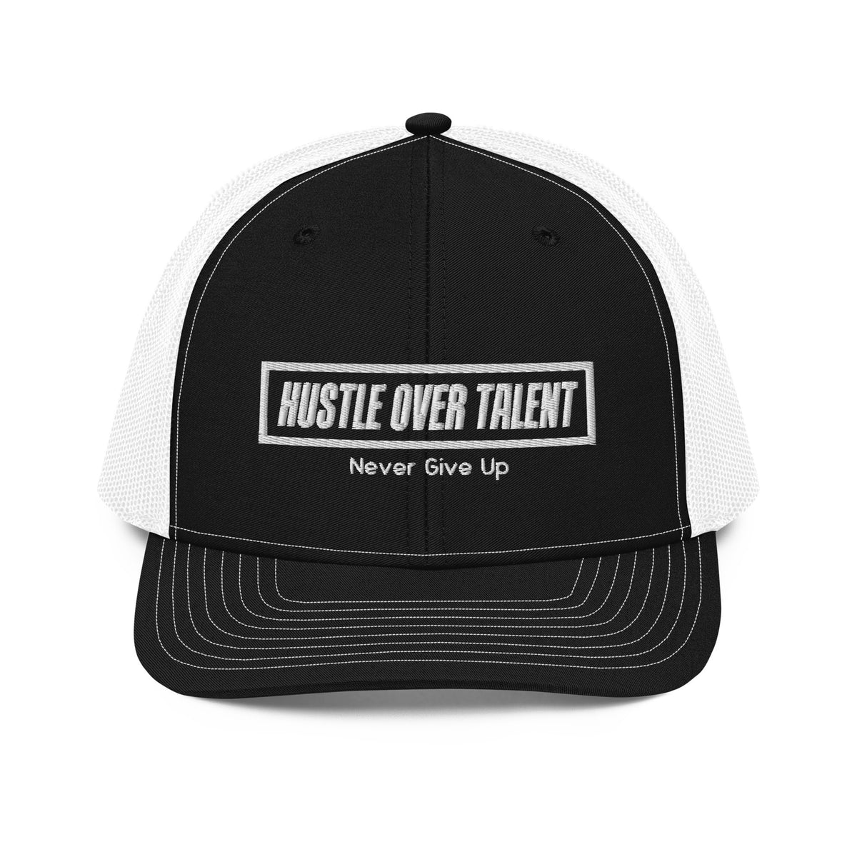 OG trucker hat black and white by Hustle Over Talent