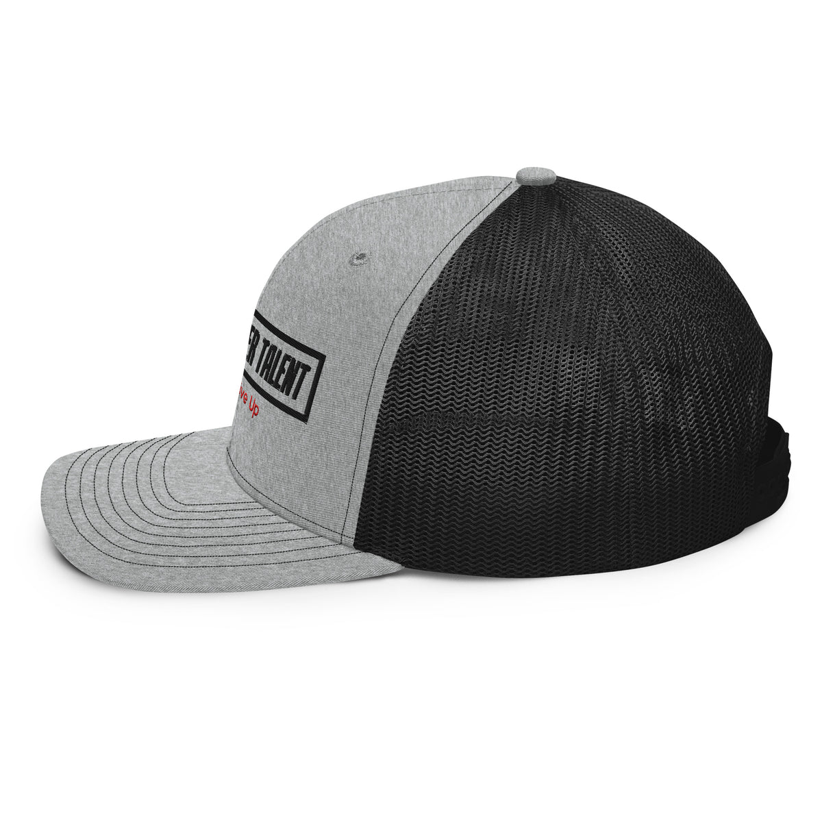 OG trucker hat heather grey and black by Hustle Over Talent