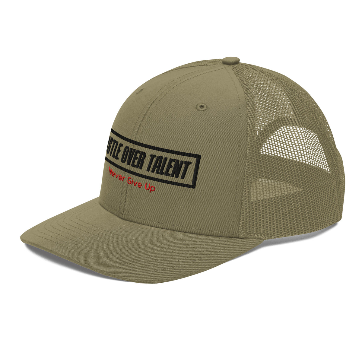 OG trucker hat loden green by Hustle Over Talent