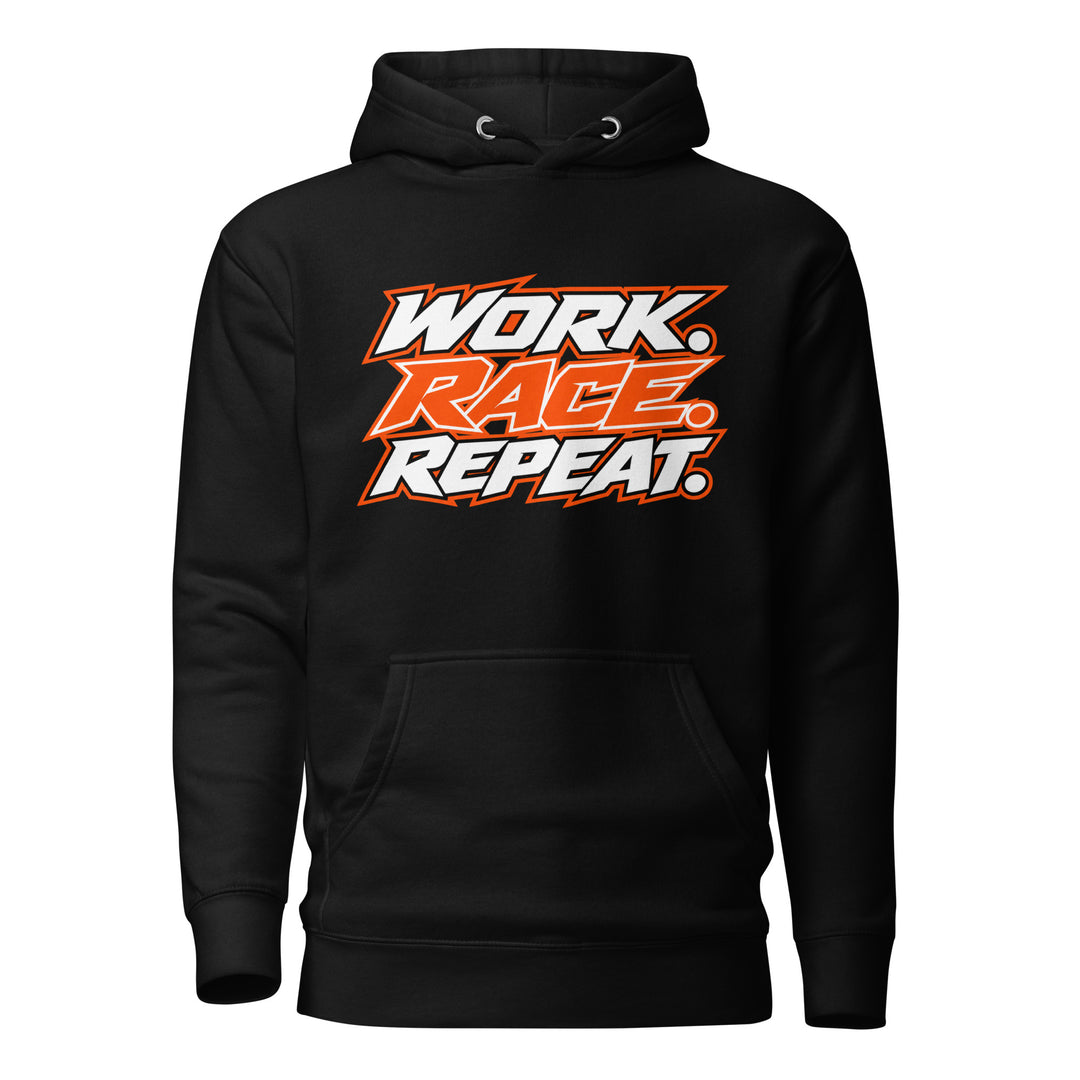 Orangeline Racing Hoodie by Hustle Over Talent — front view