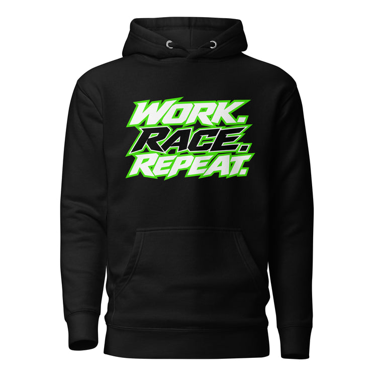 Greenline Racing Hoodie by Hustle Over Talent — front view