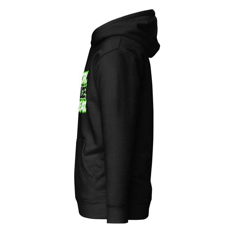 Greenline Racing Hoodie by Hustle Over Talent — left side view