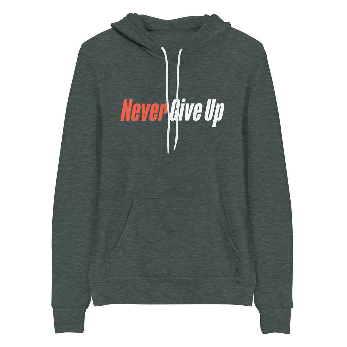 Never Give Up Hoodie by Hustle Over Talent — front view