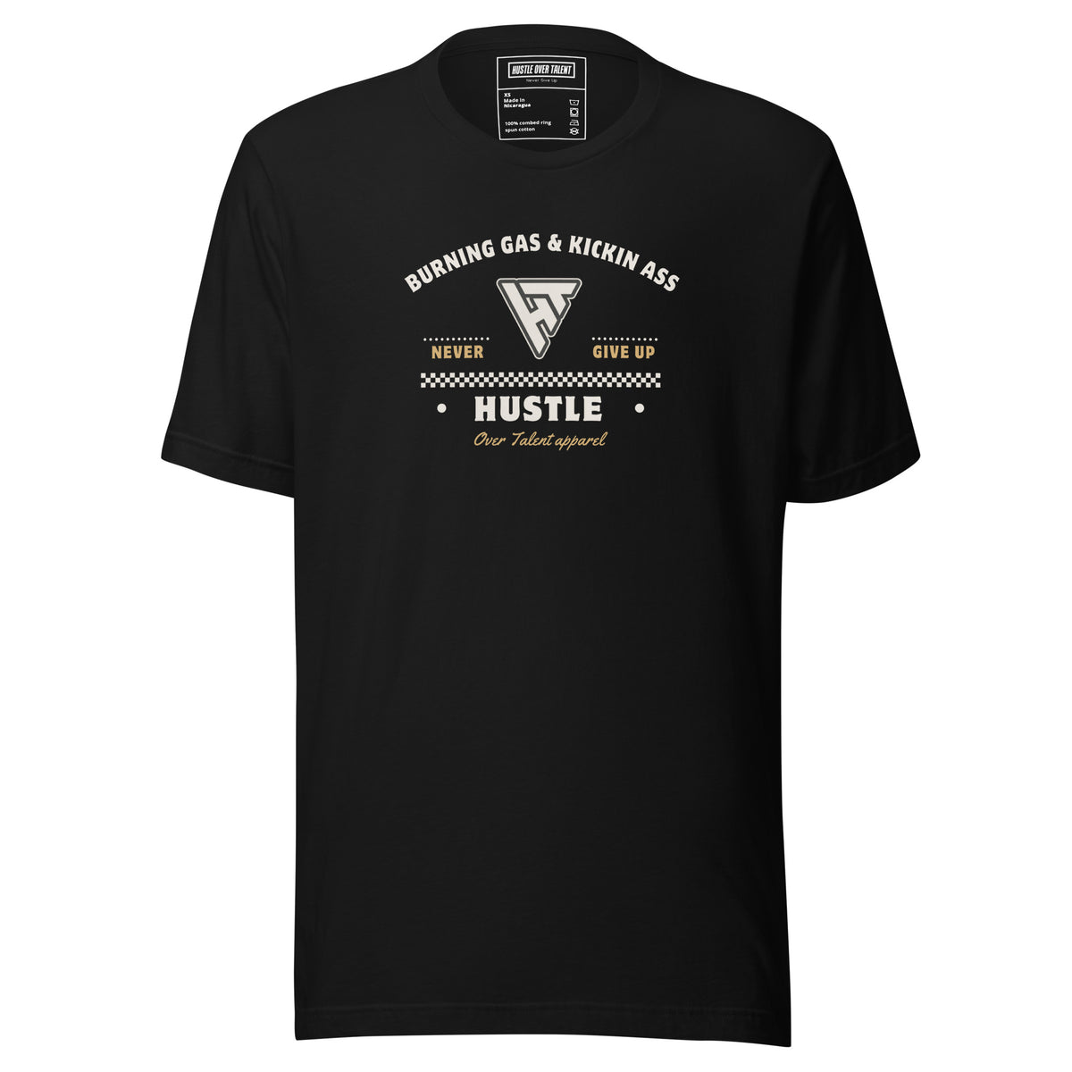 Burning Gas racing tee black by Hustle Over Talent